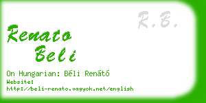 renato beli business card