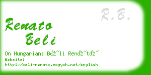 renato beli business card